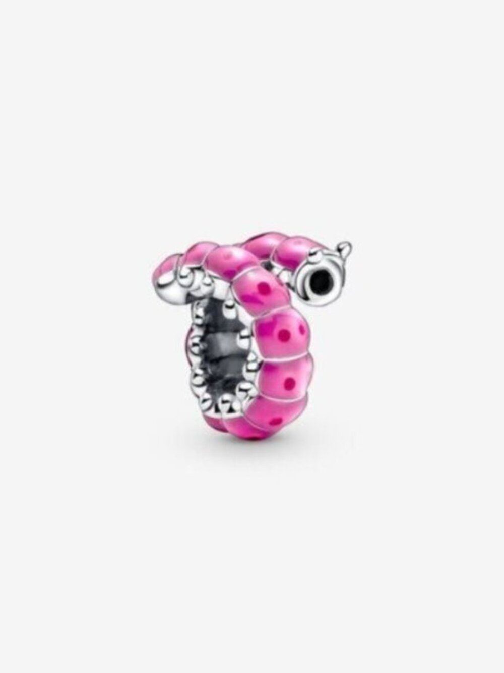 Pandora Pink Polka Dot Enamel Spacer Charm